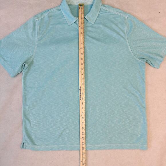 Nicoby Polo Shirt Mens 2XL Lt Blue Heathered Short Sleeve Soft Modal Blend - Picture 5 of 7